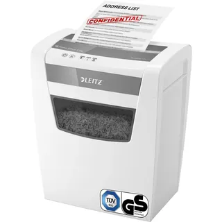 Leitz IQ Home Office S P4 EU Aktenvernichter 8 Blatt Partikelschnitt 4 x 28 mm P-4 15 l Vernichtet auch Büroklammern, Heftklammern