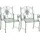 CLP Gartenstuhl Punjab Gartensessel 62 x 62 x 94 cm antik-grün 2 St.