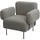 MCW Lounge-Sessel MCW-L83 Textil 88 x 78 x 76 cm Grau höhenverstellbar
