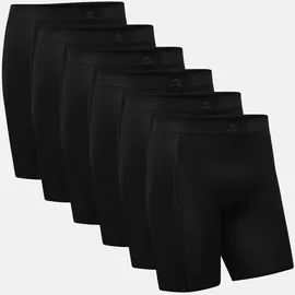 Danish Endurance Bamboo Trunks Extra Long rot/schwarz L 6er Pack