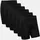 Danish Endurance Bamboo Trunks Extra Long rot/schwarz L 6er Pack
