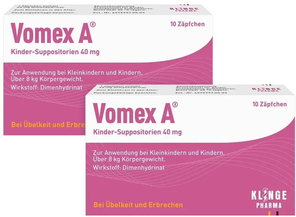 VOMEX A KINDER SUPPO. 40MG 2X10 St