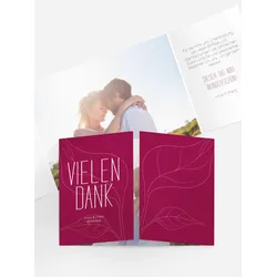 Dankeskarten Hochzeit selbst gestalten mit Spruch und Fotos im Onlinedesigner bei Meine-Kartenmanufaktur.de