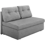 luma-home schönes für dein zuhause Praktisches Funktionssofa mit Gästebettfunktion, Schlafsofa B136/T85/H86 cm, Couch mit Schlaffunktion und Bettkasten, Liegefläche 130x193 cm, Bezug Mikrofaserstoff in Hell Grau / 15120