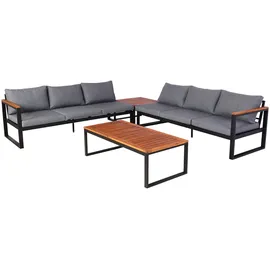 Mendler HWC-L26 Lounge-Set dunkelgrau