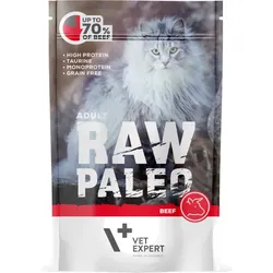 RAW PALEO Nassfutter für ausgewachsene Katzen Rindfleisch 100g