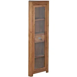 MiaMöbel Eckvitrine Masala 55 x 160 x 35 cm Braun