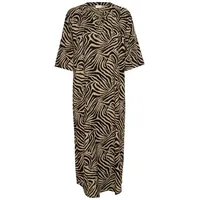 Kaffe Kleid Freizeitkleider Chinchilla/Black Animal Print 38