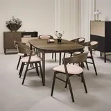 Hammel Furniture Esstisch HAMMEL FURNITURE "Findahl by Hammel Miro Designtisch", braun (eiche dunkelbraun geölt), B:184cm H:72cm T:106cm, Tische, 184x106 cm, aus massivem Eichenholz, mit Verlängerungsfunktion