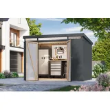 Karibu Gerätehaus Argonium 3 2,90 x 2,09 m Schwarz
