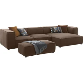 W.Schillig Eckcouch Polyester 3-Sitzer Rot