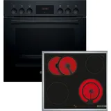 Bosch HEF113BB0 + NKN645GA2E, Einbau-Herd, Elektro-Kochfeld
