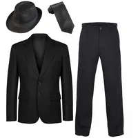 Funny Fashion Kostüm Retro Vintage 20er Jahre Kostüm Anzug schwarz S