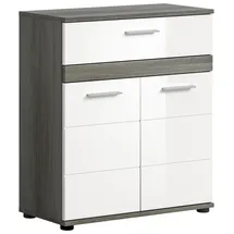xonox.home Blake Midischrank 70 x 79 x 31 cm Schwarz/Weiß