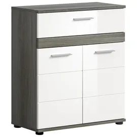 xonox.home Blake Midischrank 70 x 79 x 31 cm Schwarz/Weiß