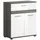 xonox.home Blake Midischrank 70 x 79 x 31 cm Schwarz/Weiß
