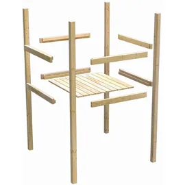 Karibu Spielhaus Frieda 107 x 291 x 107 cm Natur