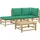 vidaXL Garten-Lounge-Set 4-tlg. Bambus grün/braun