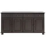 Home Affaire Sideboard »Mette«, Kommode aus massivem Kiefernholz, Breite 156 cm braun