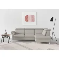 sit&more Ecksofa Arngast L-Form, inklusive Kopfteilverstellung und Federkern grau