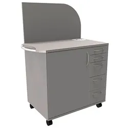fm Sidney Bürowagen grau 3 Ebenen 124,0 x 64,2 x 150,0 cm