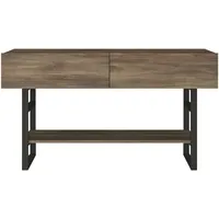 [en.casa] Konsolentisch, Lappeenranta 139x43x76cm Eiche dunkel/Schwarz