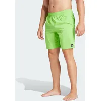 Adidas Solid CLX Classic-Length Badeshorts Lucid Lime / White XS