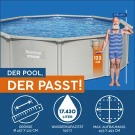 BESTWAY Hydrium Set 460 x 120 cm granitgrau inkl. Sandfilter (5-tlg.)