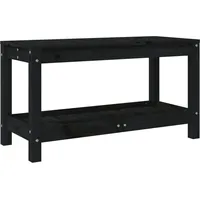 VidaXL Gartenbank Schwarz 82,5x35x45 cm Massivholz Kiefer