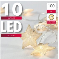 LED Lichterkette Sterne 10 Stück 1m