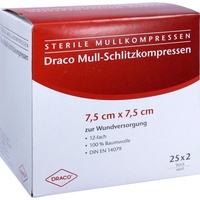 Dr. Ausbüttel & Co. GmbH Schlitzkompressen Mull 7.5x7.5cm 12fach steril