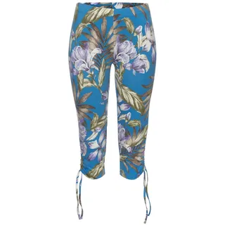 LASCANA Caprileggings Damen blau-flieder-grün bedruckt Gr.48/50