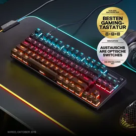 SteelSeries APEX 9 TKL, Gaming Tastatur, Mechanisch, Sonstiges, Kabelgebunden, Schwarz