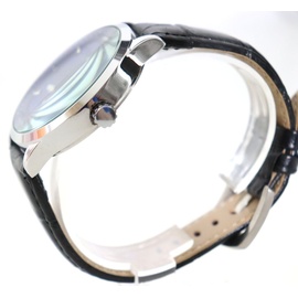 Rötting Design Herrenuhr Quarz Collection "Rötting" blaues Ziffernblatt DATUM schwarzes Lederarmband - Schwarz/Blau