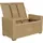 MiaMöbel Rattantruhe/Sitztruhe 'Isabela' honig 100% Baumwolle, Rattan