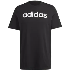 adidas Essentials Single Jersey Linear Embroidered Logo T-Shirt Black S