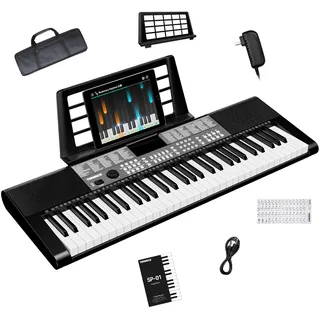 Keyboard 61 Tasten: TERENCE E Piano HiFi Audio System 51 Multifunktion Panel LED Schnittstelle Dual Keyboard Modus Dual Power Betrieb Adapter Batterie Pro Audio Ports Headset Mikrofon Unterstützung