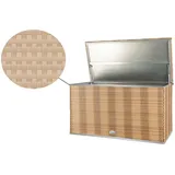 dynamic24 Auflagenbox, Polyrattan Gartentruhe 115x60x60cm Box