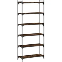vidaXL Bücherregal 6 Böden 80 x 30 x 188 cm Räuchereiche