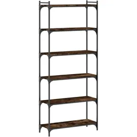 vidaXL Bücherregal 6 Böden 80 x 30 x 188 cm Räuchereiche