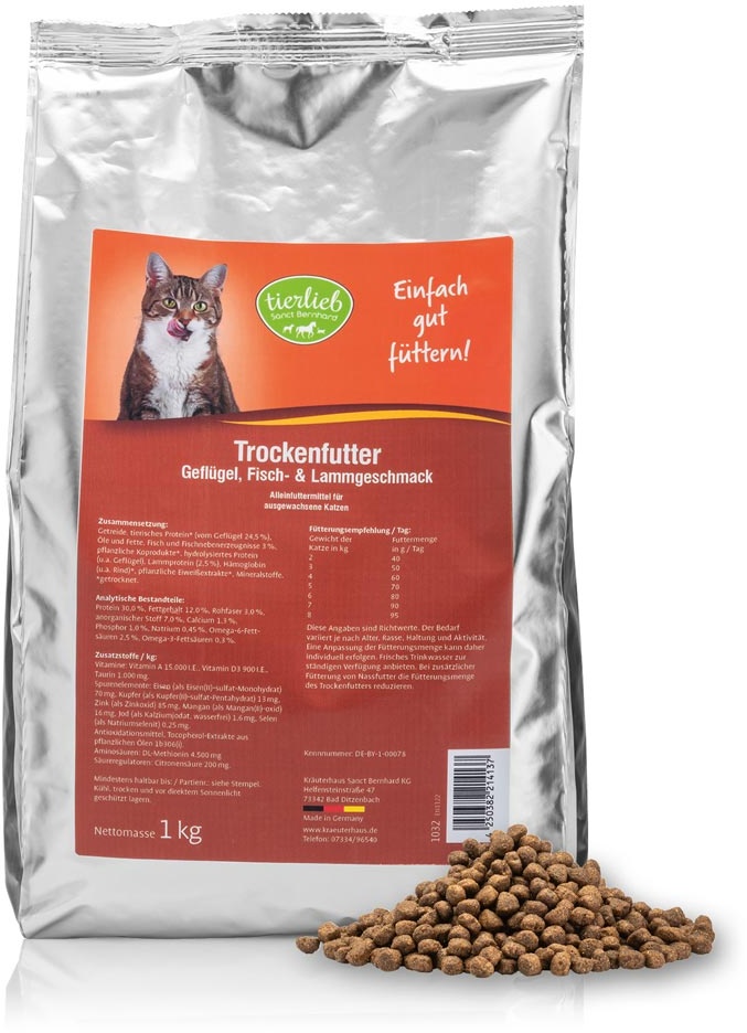 tierlieb Poultry, fish & lamb flavour - 1 kg