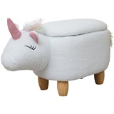 Svita Tierhocker Stauraum Kinderhocker Sitzhocker Kinderzimmer Sitzbox Einhorn -