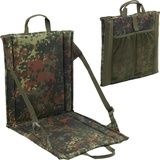 Brandit Textil BRANDIT SITZMATTE MIT Tasche FALTBAR 2in1 Outdoor Trekking Matte Jagd UNTERLAGE, Farbe:Flecktarn