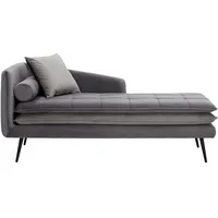 Relaxliege Emilia Grau Samt