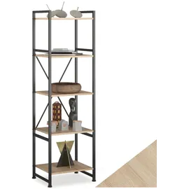 Tectake tectake® Regal Manchester 47,5x34,5x151,5cm Industrial Holz hell, Eiche Sonoma