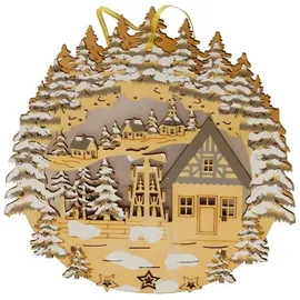 Hti-Living LED Fensterbild Dorfidylle