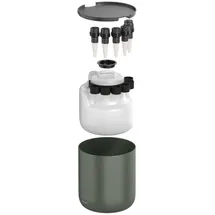 Fiskars Urban Plant Care Selbstbewässerungssystem 4,4 l Reservoir und 4 Keramikkegel Dunkelgrün/Schwarz