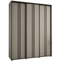 möbel kryspol Schwebetürenschrank Dakota 200 x 235,2 x 45 cm Schwarz