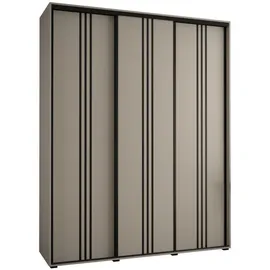 möbel kryspol Schwebetürenschrank Dakota 200 x 235,2 x 45 cm Schwarz