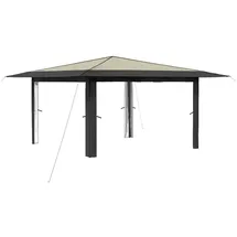 vidaXL Pavillon 4 x 4 m Weiß/Schwarz